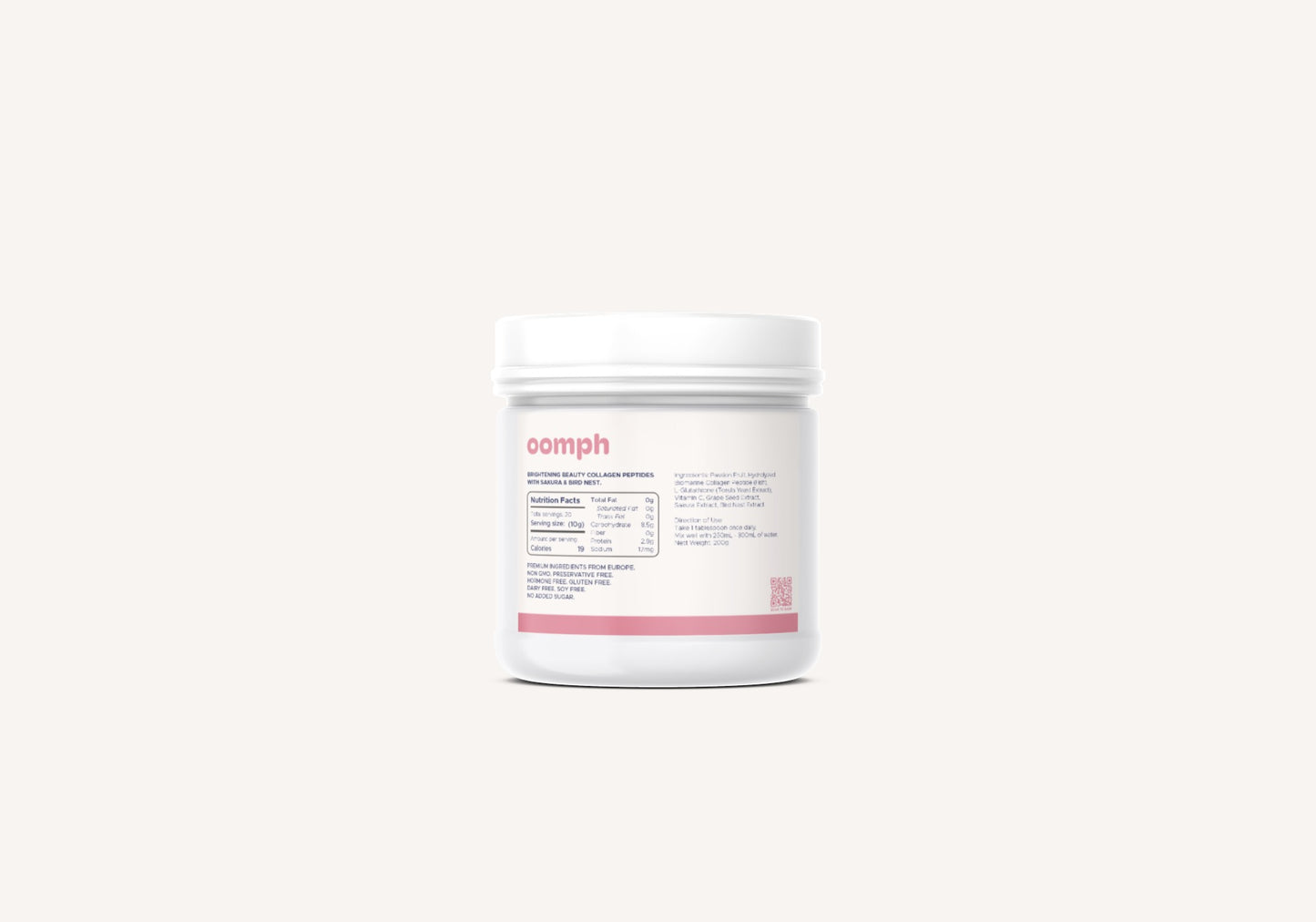 OOMPH Brightening Beauty Collagen with Sakura and Bird Nest 200g