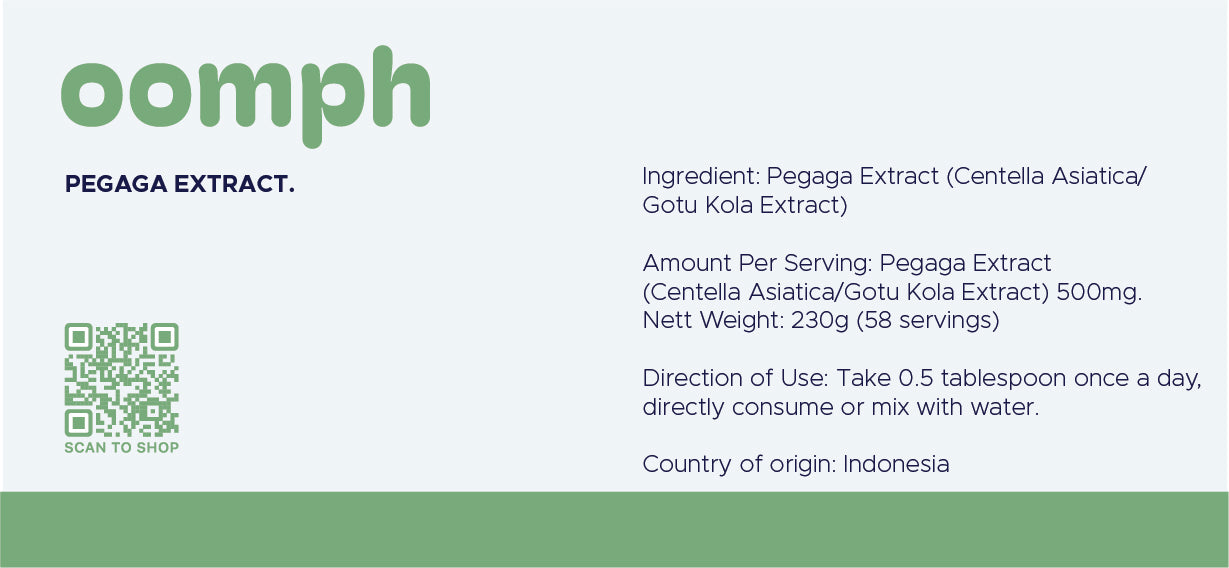 OOMPH Pegaga Extract (Centella Asiatica Extract) 230g